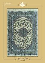 فرش دستباف جفت 6 متری پشم گل ابریشم کرم حاشیه خاکی کاشان نقشه معرفتی کد K2272_2273