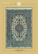 فرش دستباف جفت 6 متری پشم گل ابریشم کرم حاشیه خاکی نقشه تقدیسی کد K2274_2275